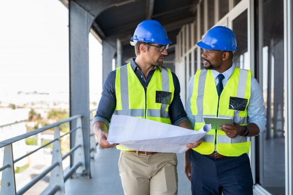 architects-discussing-plan-at-construction-site-SJWQB73